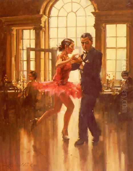 Dance To The Music Oil Painting by Raymond Leech