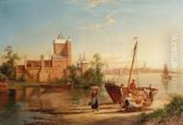 Amersfoord, Holland Oil Painting by William Raymond Dommersen