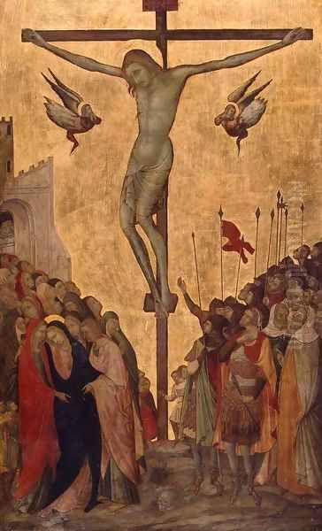 Calvary Oil Painting by Ugolino Lorenzetti