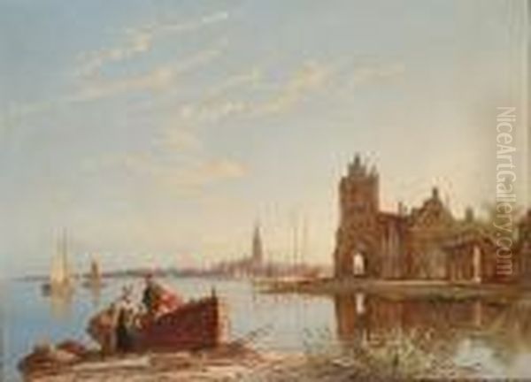 On The Zuider Zee Oil Painting by William Raymond Dommersen