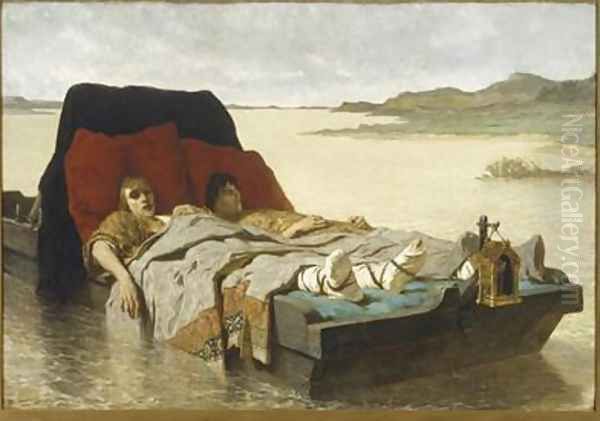 The Sons of Clovis II 1880 Oil Painting by Evariste Vital Luminais