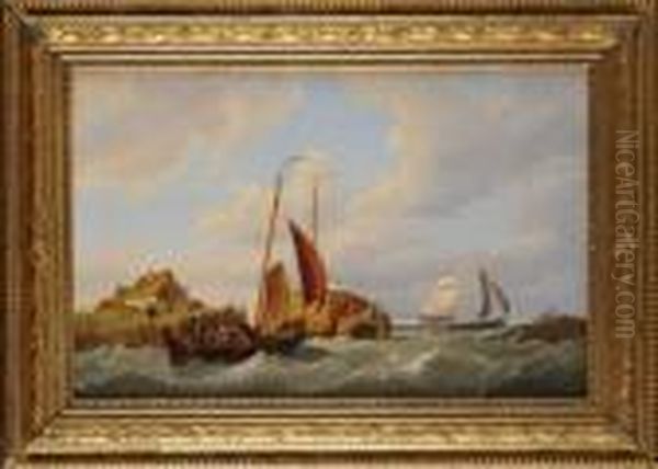 Barge Hollandaise Transportant Le Lin Oil Painting by Pieter Cornelis Dommershuijzen