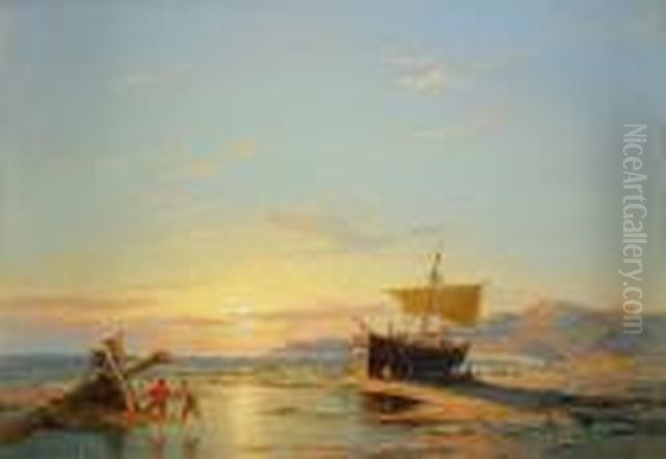 After The Storm Oil Painting by Pieter Cornelis Dommershuijzen