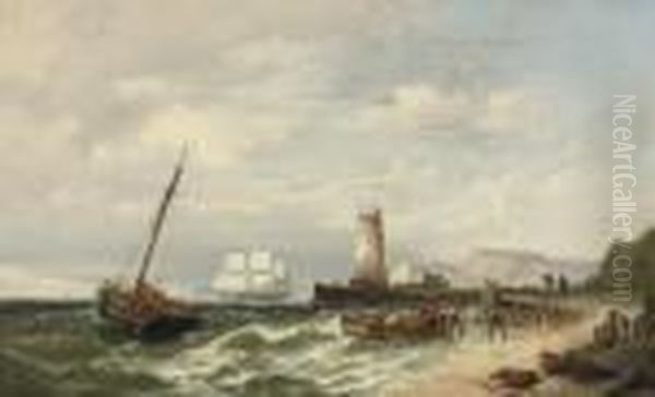 Setting Out To Sea Oil Painting by Pieter Cornelis Dommershuijzen