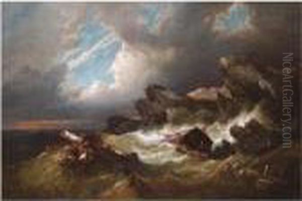 The Eye Of The Storm Oil Painting by Pieter Cornelis Dommershuijzen