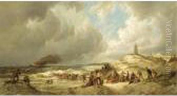 Zandvoord, Near Haarlem Oil Painting by Pieter Cornelis Dommershuijzen