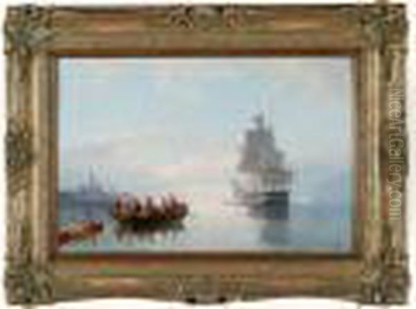 Marine Oil Painting by Pieter Cornelis Dommershuijzen