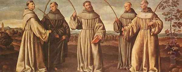 Franciscan Martyrs 1524 Oil Painting by Bernardino Licinio