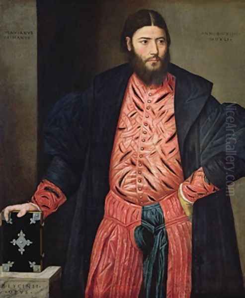 Portrait of Ottavio Grimani Oil Painting by Bernardino Licinio