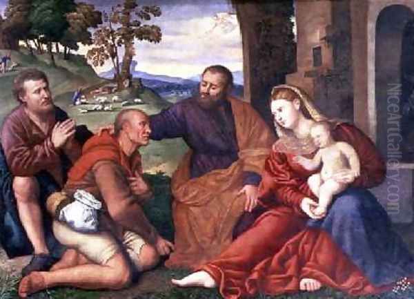 The Adoration of the Shepherds Oil Painting by Bernardino Licinio