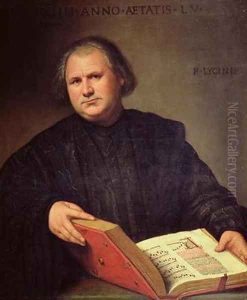 Portrait of a Man with a Missal 1524 Oil Painting by Bernardino Licinio