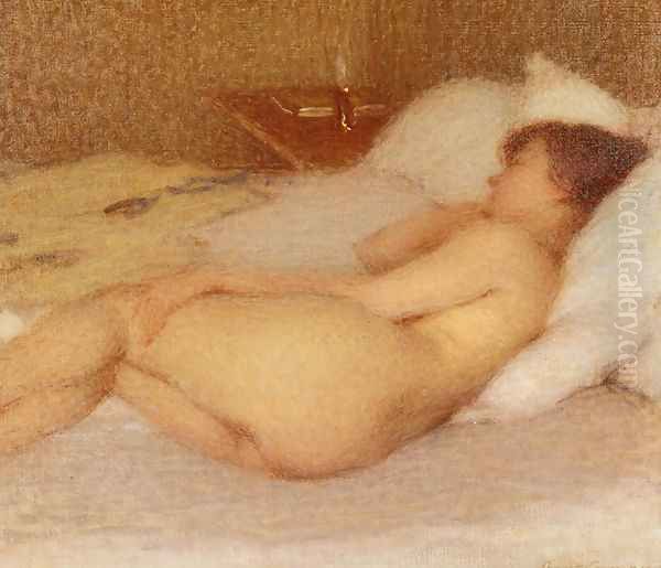 Femme Nue (Female Nude) Oil Painting by Ernest Joseph Laurent