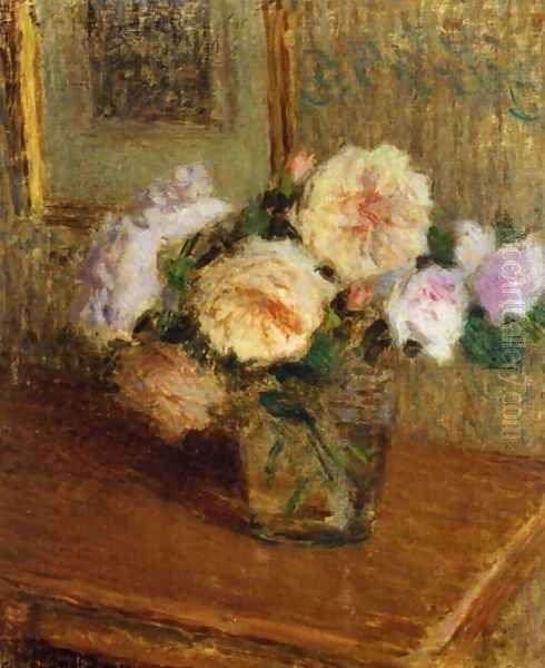 Vase of Roses Oil Painting by Ernest Joseph Laurent