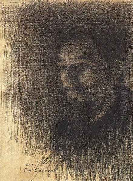 Portrait of the Painter Georges Seurat 1883 Oil Painting by Ernest Joseph Laurent