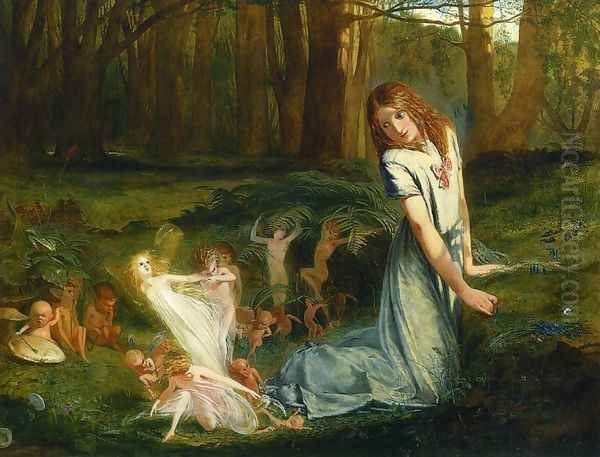 A Glimpse of the Fairies Oil Painting by Charles H. Lear