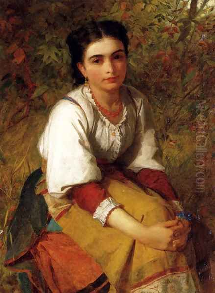 Pensierosa Oil Painting by Charles Sillem Lidderdale