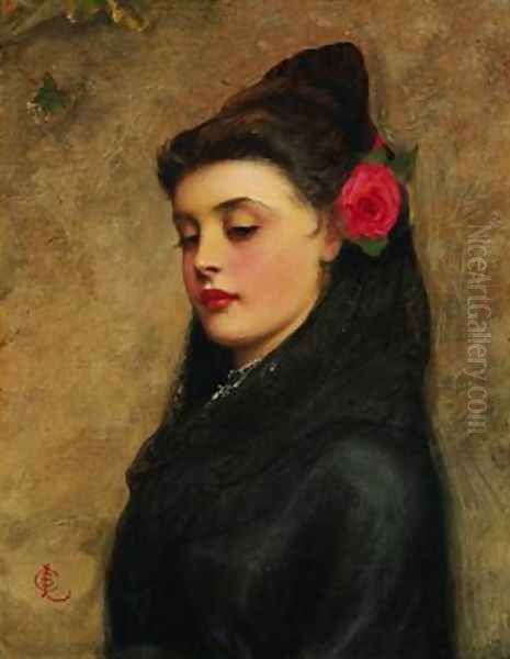 A Spanish Girl Oil Painting by Charles Sillem Lidderdale