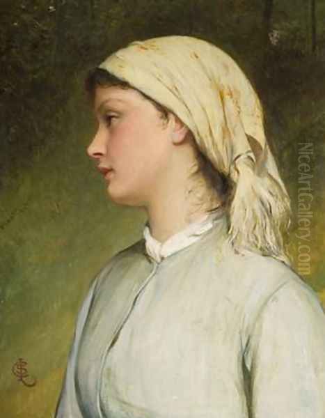 Portrait Study for Sarah Oil Painting by Charles Sillem Lidderdale