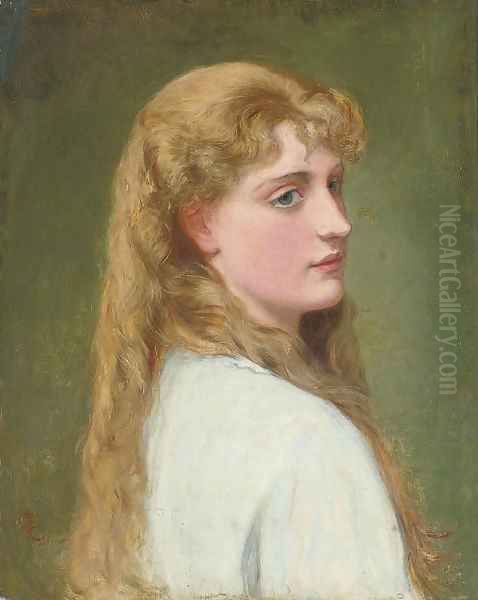 A young beauty 4 Oil Painting by Charles Sillem Lidderdale