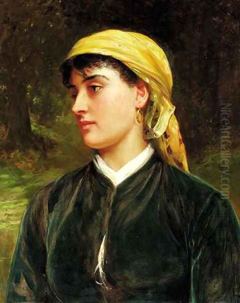 A country girl Oil Painting by Charles Sillem Lidderdale