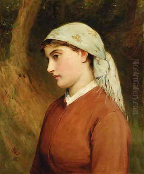 A Young Beauty 2 Oil Painting by Charles Sillem Lidderdale