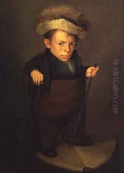 Aragonese Dwarf Oil Painting by Vicente Lopez y Portana