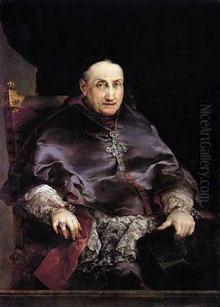 Portrait of Don Juan Francisco Ximenez del Rio, Archbishop of Valencia Oil Painting by Vicente Lopez y Portana