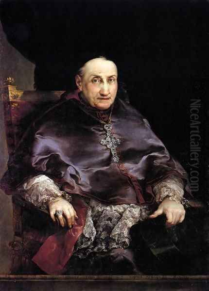 Portrait of Don Juan Francisco Ximenez del Rio, Archbishop of Valencia 2 Oil Painting by Vicente Lopez y Portana