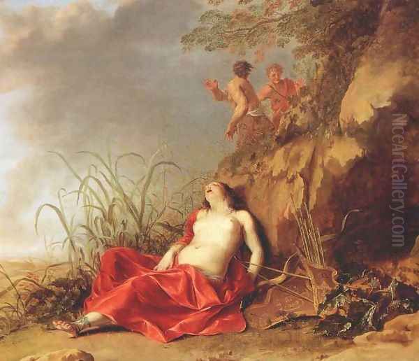 Sleeping Nymph Oil Painting by Dirck van der B Lisse