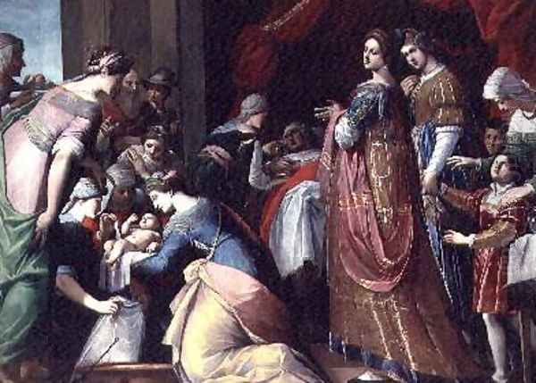 The Birth of the Virgin Oil Painting by Jacopo Ligozzi