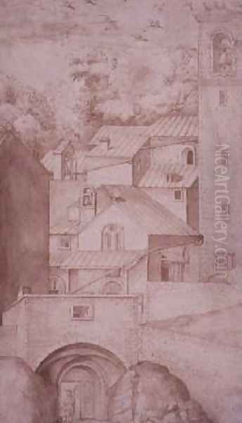 View of the Monastery of La Verna Oil Painting by Jacopo Ligozzi