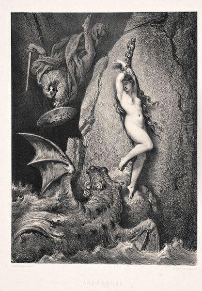 Andromede Oil Painting by Gustave Dore