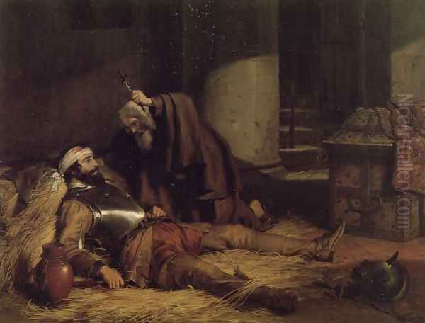 The Dying Warrior Oil Painting by Charles Landseer