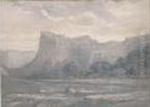 Paysage Montagneux Oil Painting by Gustave Dore