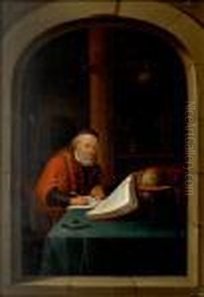 The Scholar Oil Painting by Gerrit Dou