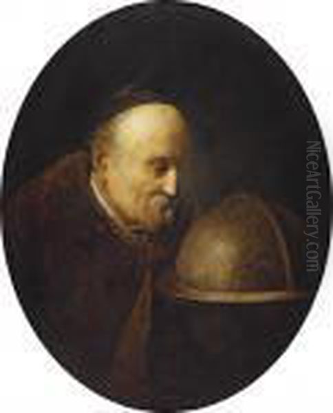 Heraclitus Oil Painting by Gerrit Dou