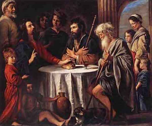 The Supper at Emmaus 1645 Oil Painting by Louis Le Nain