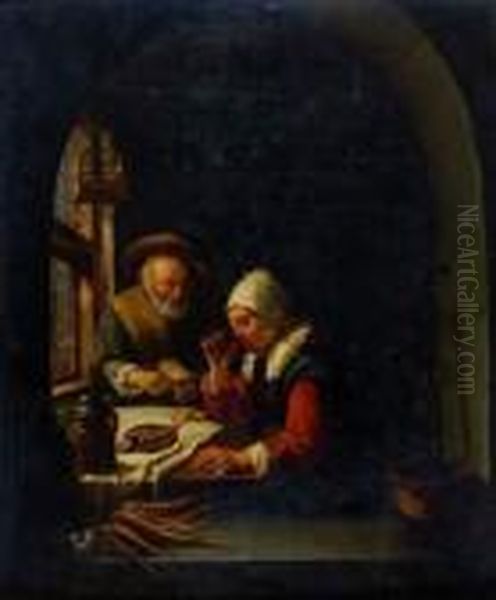 La Collation Oil Painting by Gerrit Dou