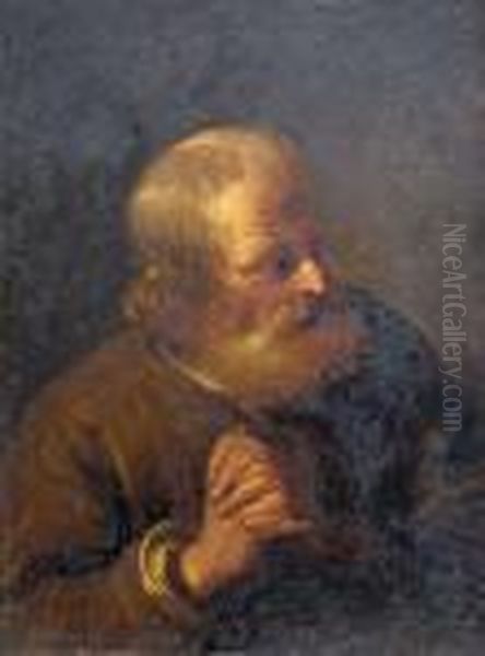 Alter Bartiger Mann Im Gebet Oil Painting by Gerrit Dou