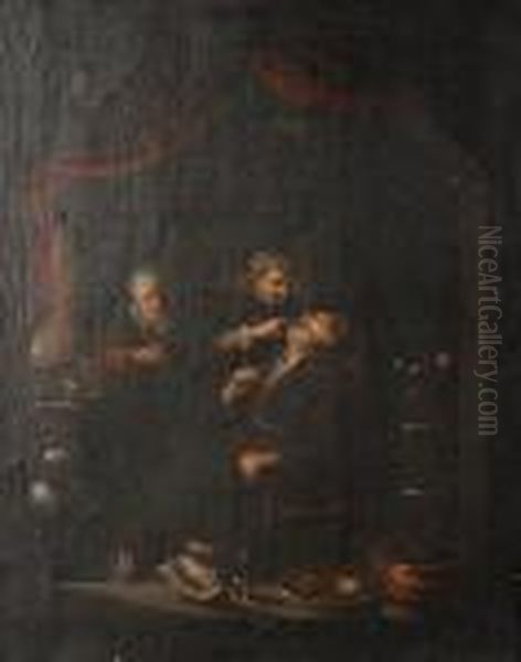 The Dentist Oil Painting by Gerrit Dou