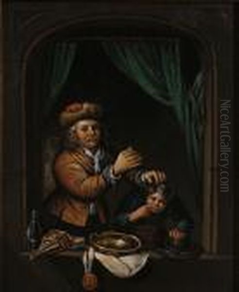 The Dentist Oil Painting by Gerrit Dou