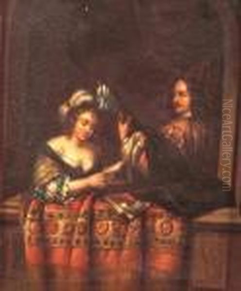 The Casement Serenade Oil Painting by Gerrit Dou