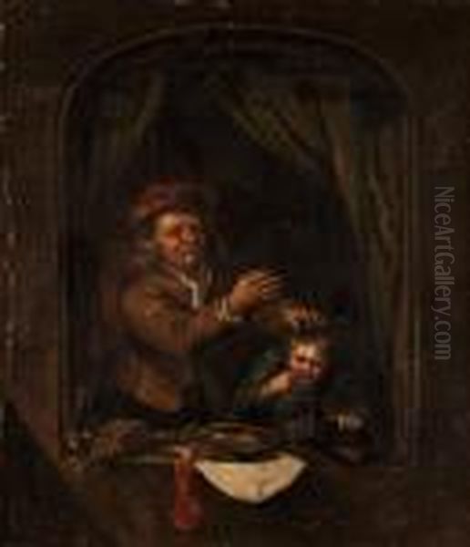 Hos Tandlakaren Oil Painting by Gerrit Dou