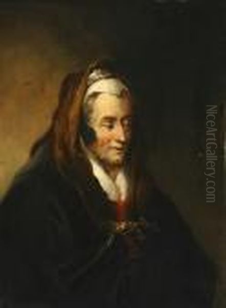 Portrait Of Rembrandt's Mother Oil Painting by Gerrit Dou