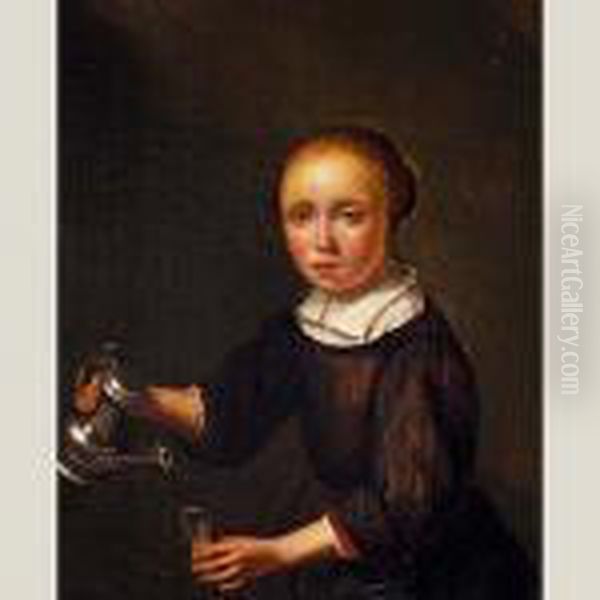 Nina Escanciadora De Vino Oil Painting by Gerrit Dou