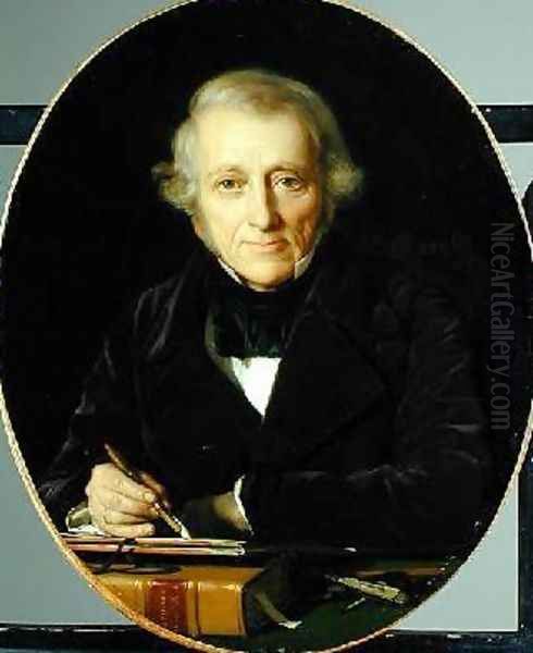 Portrait of the Artist Leo Lehmann 1782-1859 Oil Painting by Rudolf August Wilhelm Lehmann