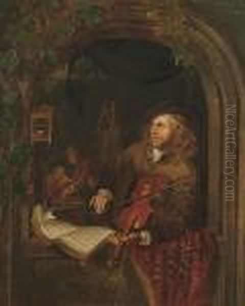 The Musician Oil Painting by Gerrit Dou