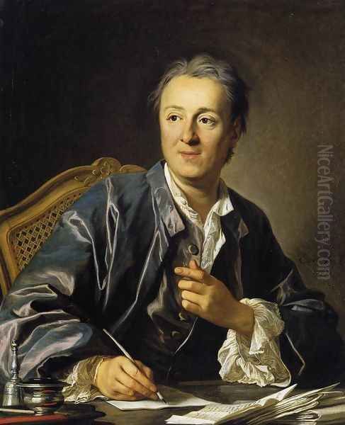 Portrait of Denis Diderot 1767 Oil Painting by Louis Michel van Loo