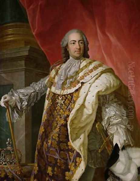 Louis XV 1710-74 Oil Painting by Louis Michel van Loo