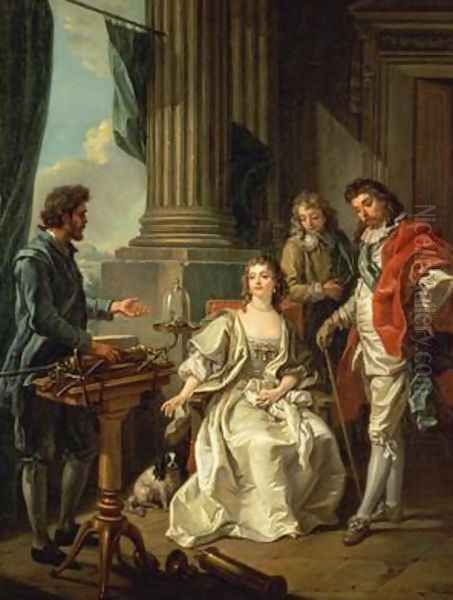 Electrical Experiment one of a series 2 Oil Painting by Louis Michel van Loo